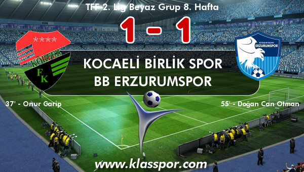 Kocaeli Birlik Spor 1 - BB Erzurumspor 1