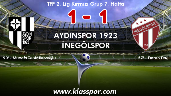 Aydınspor 1923 1 - İnegölspor 1