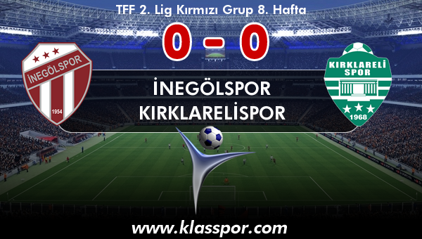 İnegölspor 0 - Kırklarelispor 0