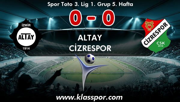 Altay 0 - Cizrespor 0