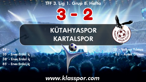 Kütahyaspor 3 - Kartalspor 2