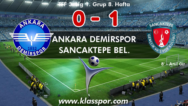 Ankara Demirspor 0 - Sancaktepe Bel. 1