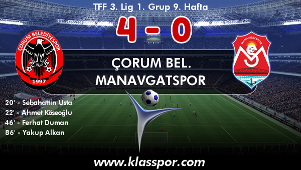 Çorum Bel. 4 - Manavgatspor 0