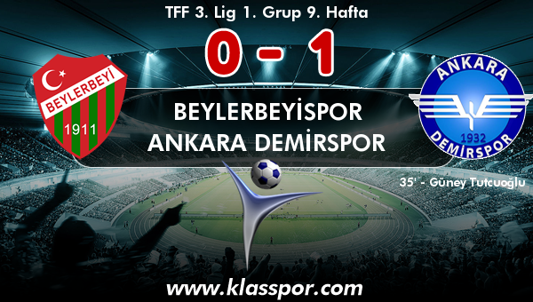 Beylerbeyispor 0 - Ankara Demirspor 1