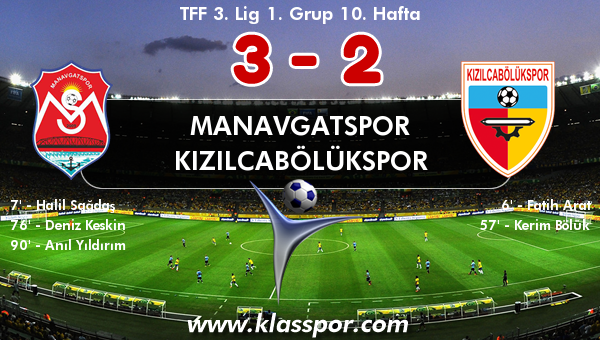 Manavgatspor 3 - Kızılcabölükspor 2
