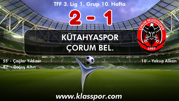 Kütahyaspor 2 - Çorum Bel. 1