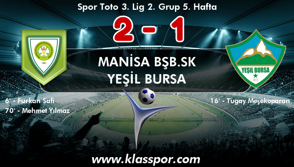 Manisa BŞB.SK 2 - Yeşil Bursa 1