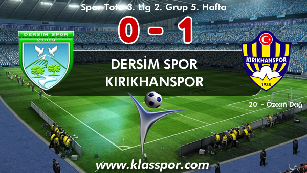 Dersim Spor 0 - Kırıkhanspor 1