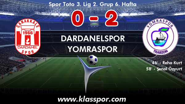 Dardanelspor 0 - Yomraspor 2