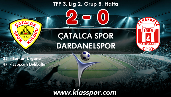 Çatalca Spor 2 - Dardanelspor 0