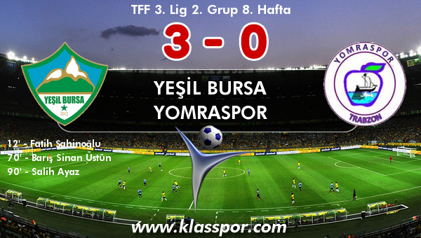 Yeşil Bursa 3 - Yomraspor 0