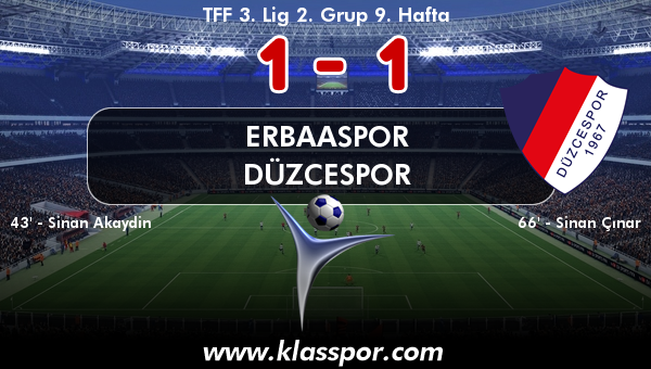 Erbaaspor 1 - Düzcespor 1