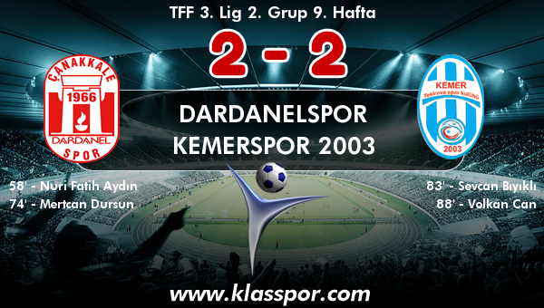 Dardanelspor 2 - Kemerspor 2003 2