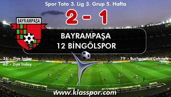 Bayrampaşa 2 - 12 Bingölspor 1