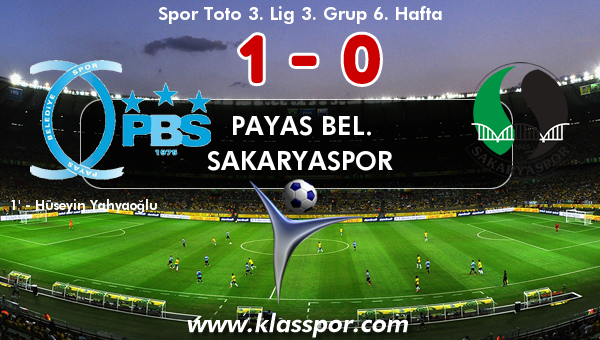 Payas Bel. 1 - Sakaryaspor 0