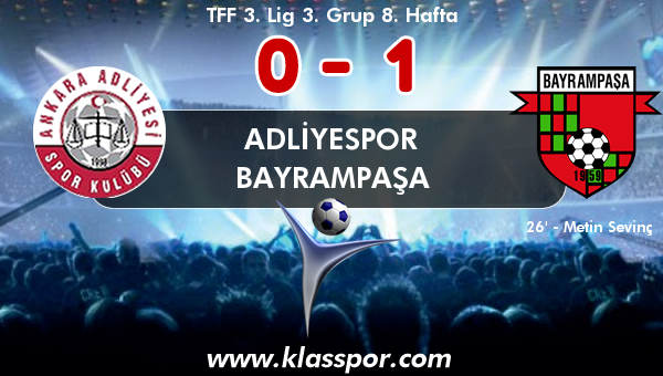 Adliyespor 0 - Bayrampaşa 1