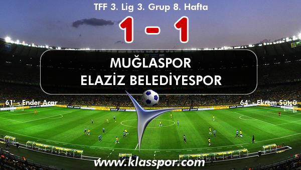 Muğlaspor 1 - Elaziz Belediyespor 1