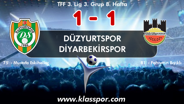 Düzyurtspor 1 - Diyarbekirspor 1