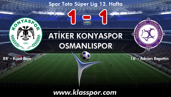 Atiker Konyaspor 1 - Osmanlıspor 1