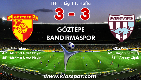 Göztepe 3 - Bandırmaspor 3