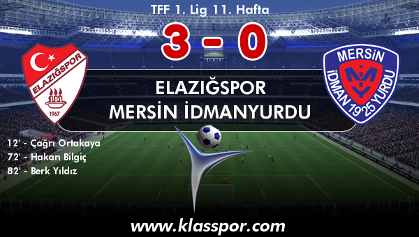 Elazığspor 3 - Mersin İdmanyurdu 0