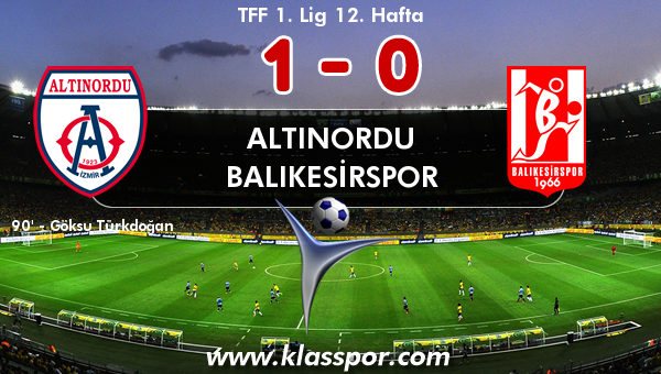 Altınordu 1 - Balıkesirspor 0