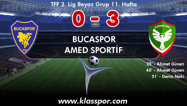 Bucaspor 0 - Amed Sportif 3