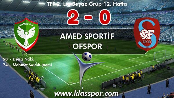 Amed Sportif 2 - Ofspor 0