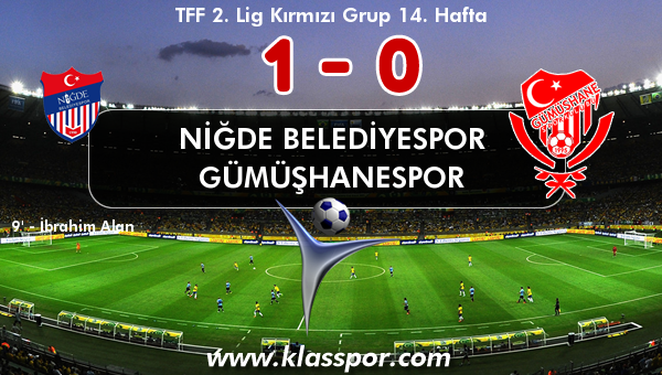 Niğde Belediyespor 1 - Gümüşhanespor 0