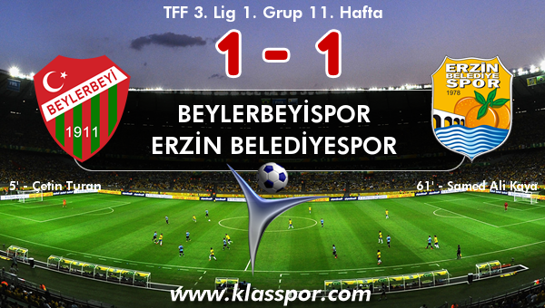 Beylerbeyispor 1 - Erzin Belediyespor 1