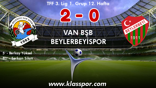 Van BŞB 2 - Beylerbeyispor 0