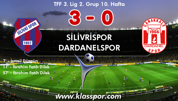 Silivrispor 3 - Dardanelspor 0