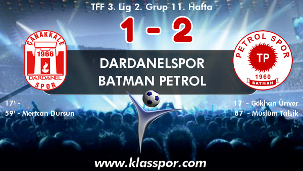 Dardanelspor 1 - Batman Petrol 2