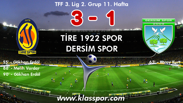 Tire 1922 Spor 3 - Dersim Spor 1