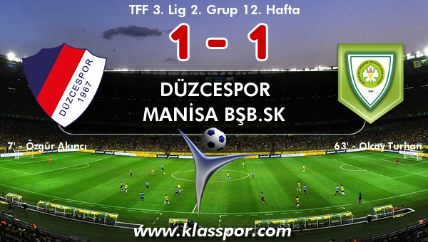 Düzcespor 1 - Manisa BŞB.SK 1