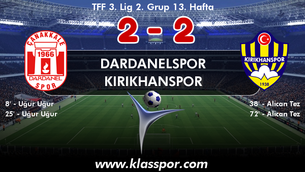 Dardanelspor 2 - Kırıkhanspor 2