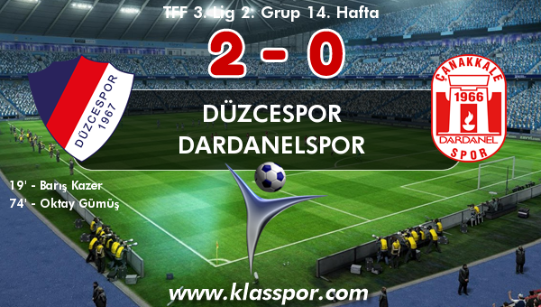 Düzcespor 2 - Dardanelspor 0