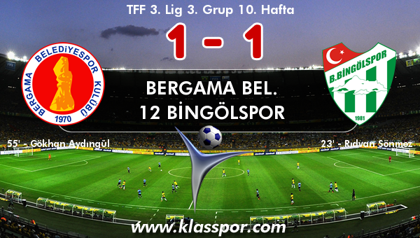 Bergama Bel. 1 - 12 Bingölspor 1