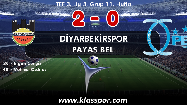 Diyarbekirspor 2 - Payas Bel. 0