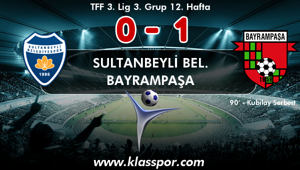 Sultanbeyli Bel. 0 - Bayrampaşa 1