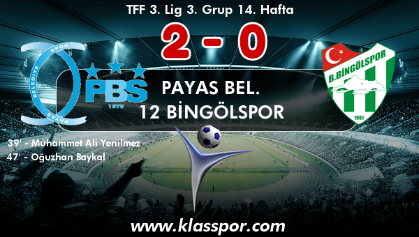 Payas Bel. 2 - 12 Bingölspor 0