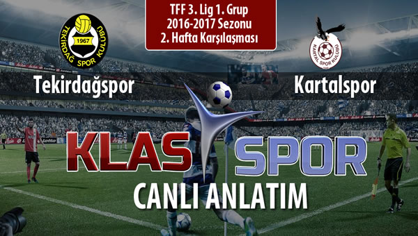 Tekirdağspor - Kartalspor maç kadroları belli oldu...