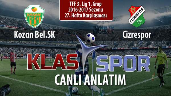 Kozan Bel.SK - Cizrespor maç kadroları belli oldu...