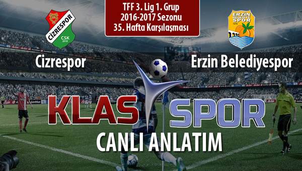 Cizrespor - Erzin Belediyespor maç kadroları belli oldu...