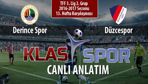 İşte Derince Spor - Düzcespor maçında ilk 11'ler
