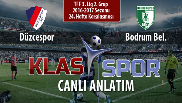 Düzcespor - Bodrum Bel. maç kadroları belli oldu...