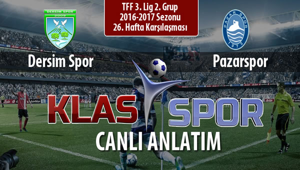 Dersim Spor - Pazarspor sahaya hangi kadro ile çıkıyor?