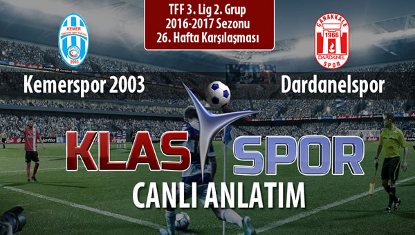 Kemerspor 2003 - Dardanelspor sahaya hangi kadro ile çıkıyor?