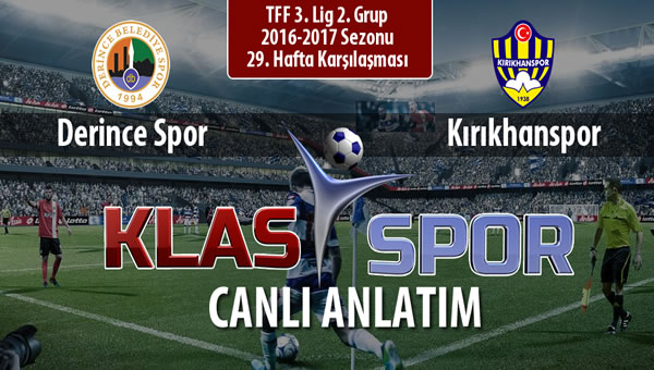 Derince Spor - Kırıkhanspor maç kadroları belli oldu...