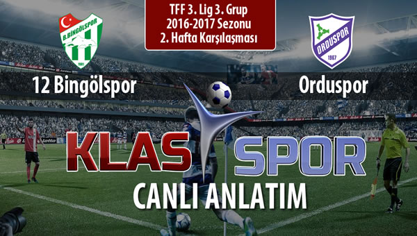 12 Bingölspor - Orduspor maç kadroları belli oldu...